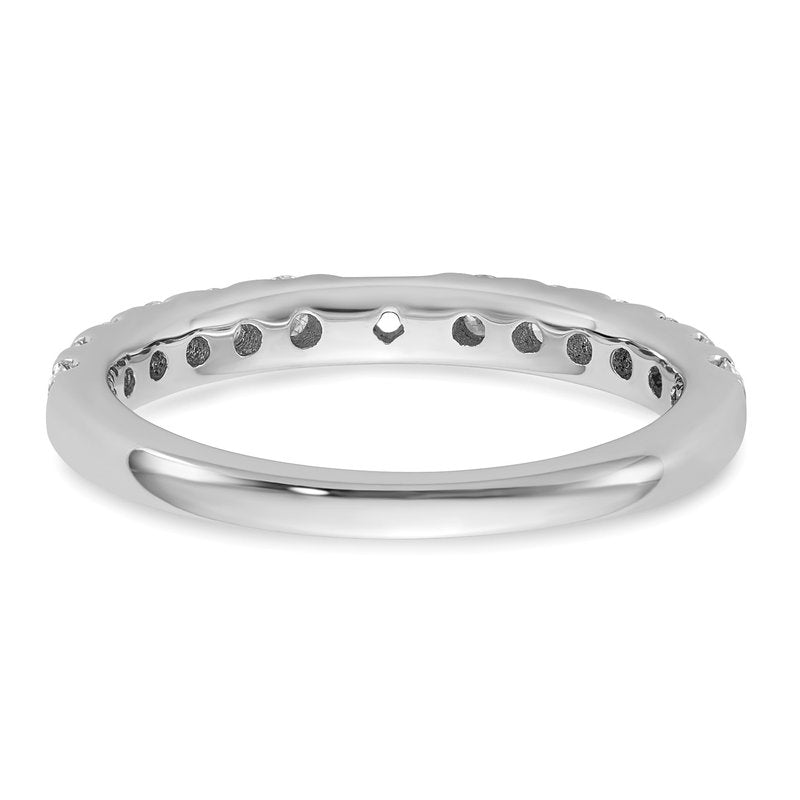 14K White Gold 1/2 carat Lab Grown Diamond VS+ F+ Semi-Mount Peg Set Engagement Ring