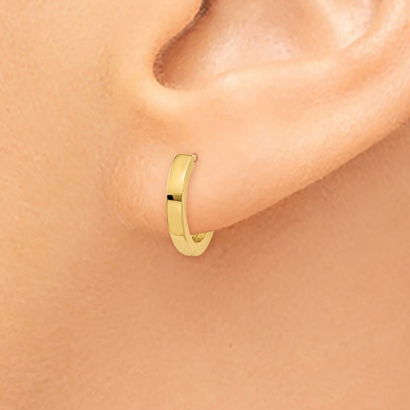 14k Round Hinged Hoop Earrings