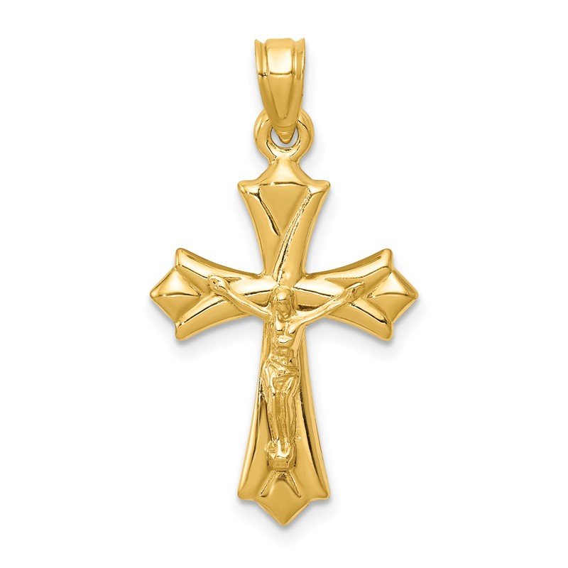 14K Crucifix Reversible to Cross Pendant