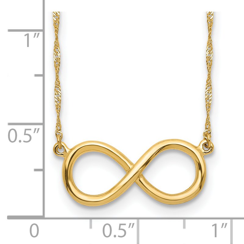14K Polished Infinity Symbol 16.5 inch Necklace
