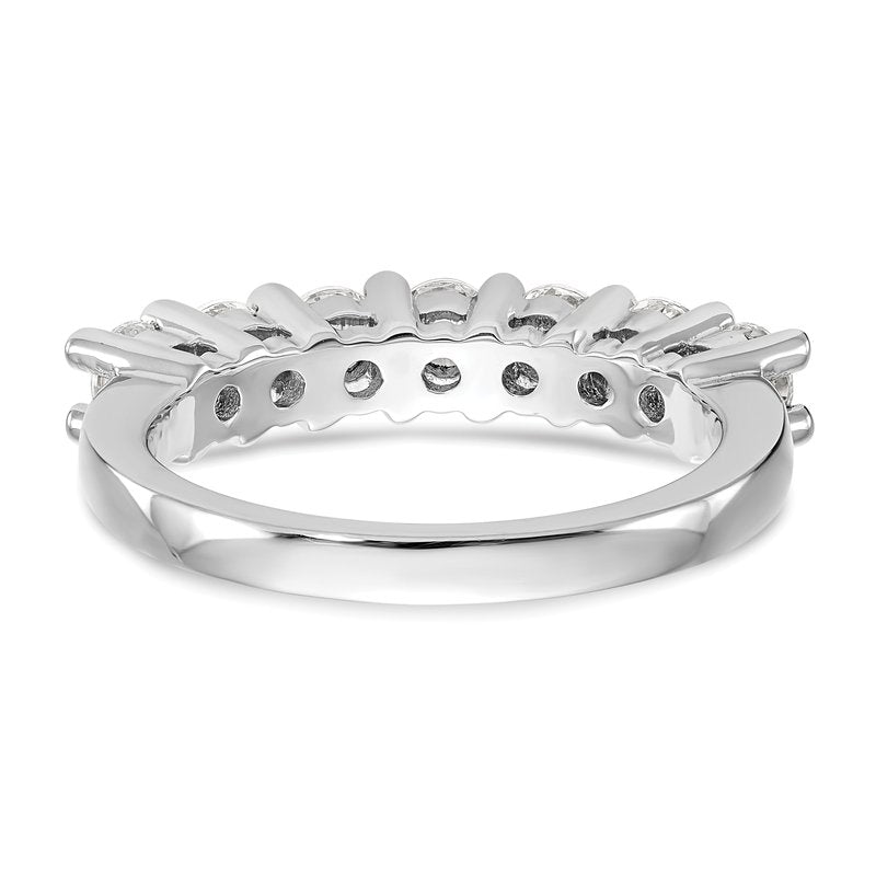 14K White Gold 3/4 carat Lab Grown Diamond VS/SI  D E F  7 Stone Band