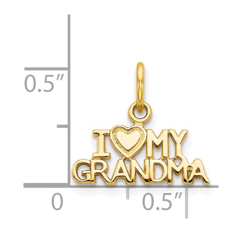 14k I HEART MY GRANDMA Charm
