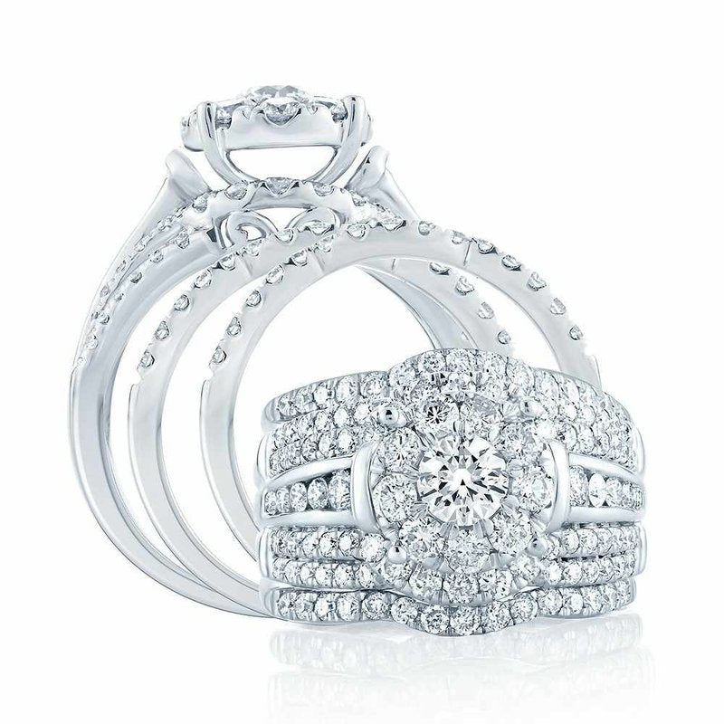 14K  2.44Ct Diamond Bridal Set
