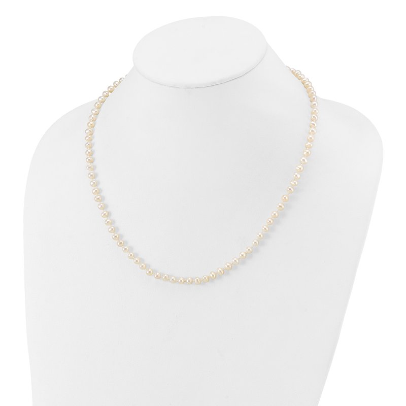 14k 4-5mm White Near-Round Freshwater Cultured Pearl 16 inch Necklace