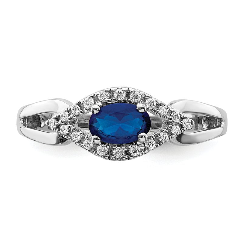 14k Diamond and Emerald Ring