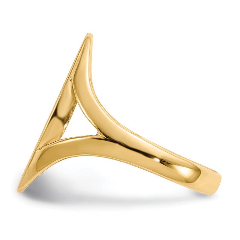14k 9.0x16.5mm Closed Back Signet Ring