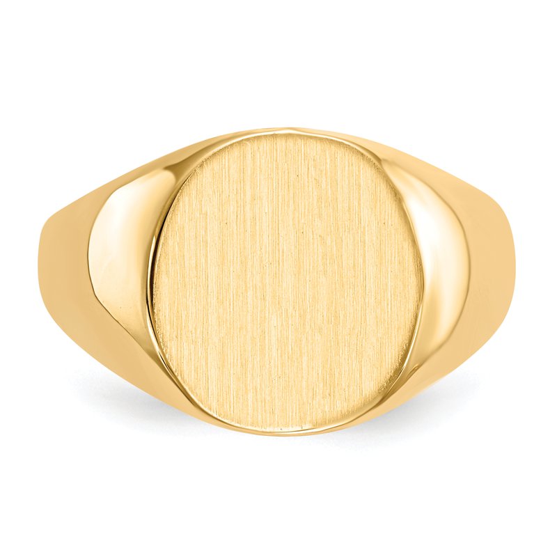 14k 13.5x15.0mm Closed Back Mens Signet Ring