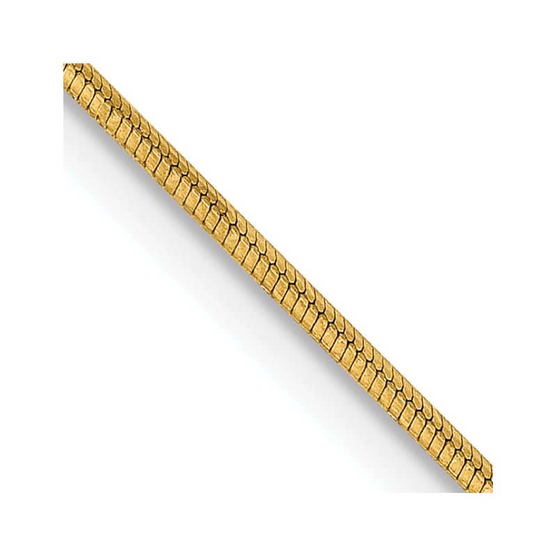 14K 10 inch .8mm Octagonal Snake with Lobster Clasp Anklet