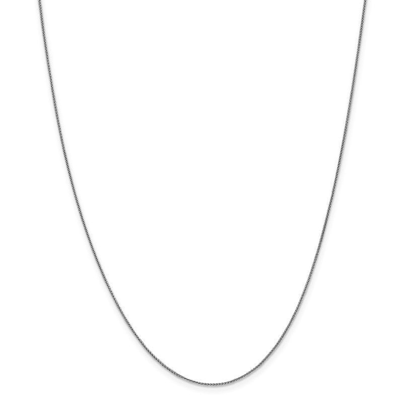 14K White Gold 10 inch .85mm Spiga with Lobster Clasp Anklet