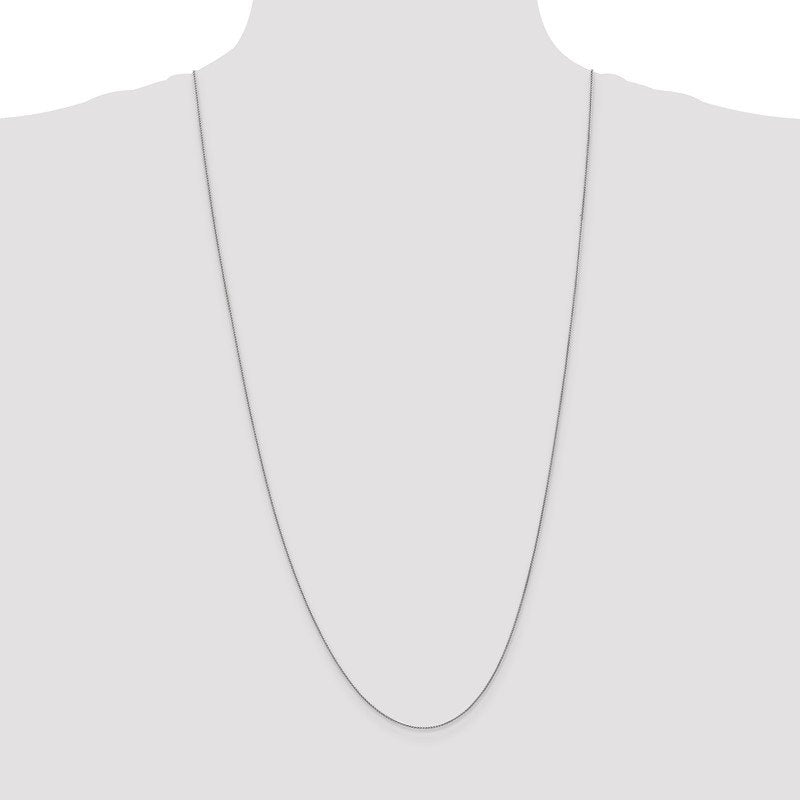 14K White Gold 10 inch .85mm Spiga with Lobster Clasp Anklet
