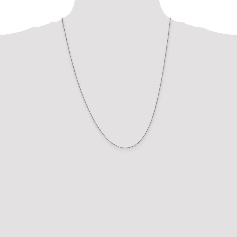 14K White Gold 10 inch .85mm Spiga with Lobster Clasp Anklet