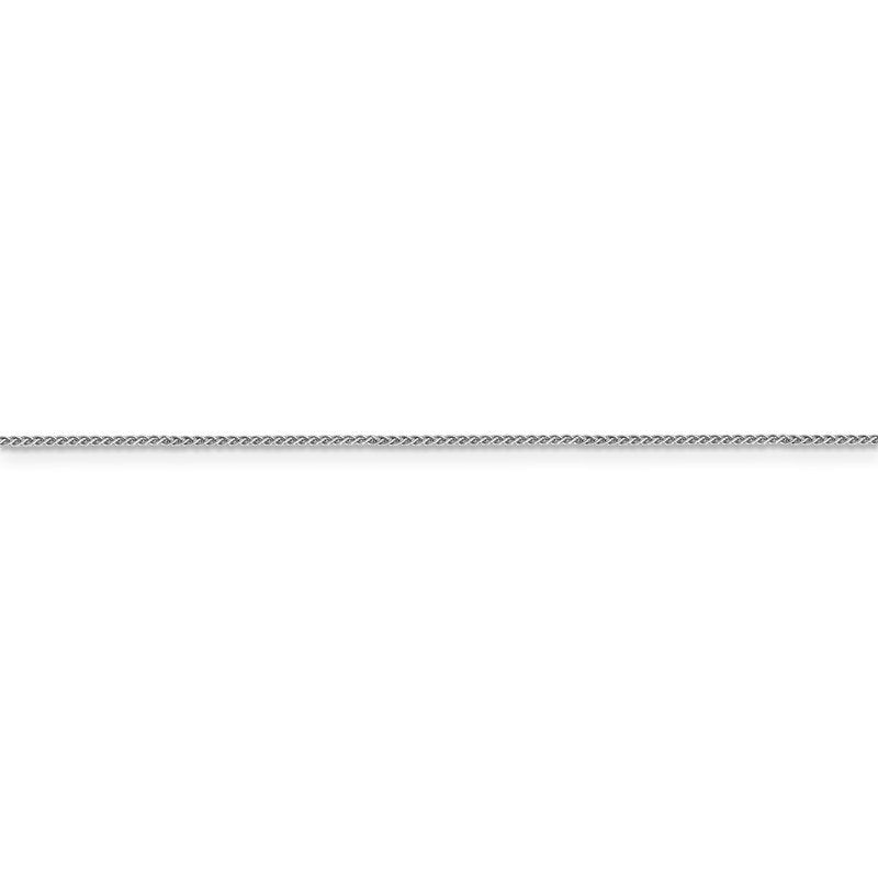 14K White Gold 10 inch .85mm Spiga with Lobster Clasp Anklet
