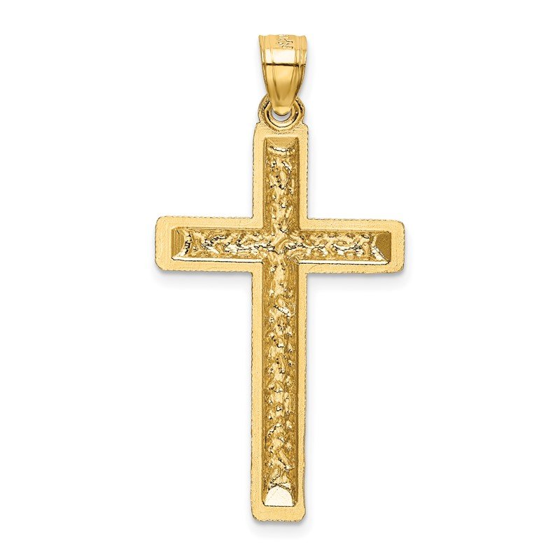 14k Diamond-cut Latin Cross Pendant