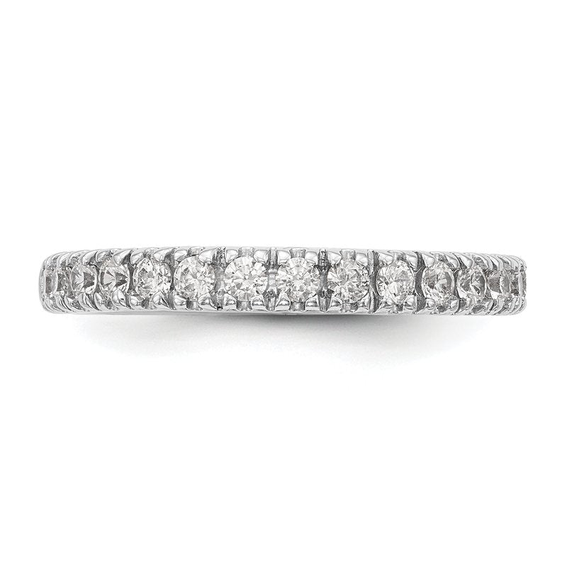 14K White Gold 1/4 carat Lab Grown Diamond VS+ F+ Complete Wedding Band