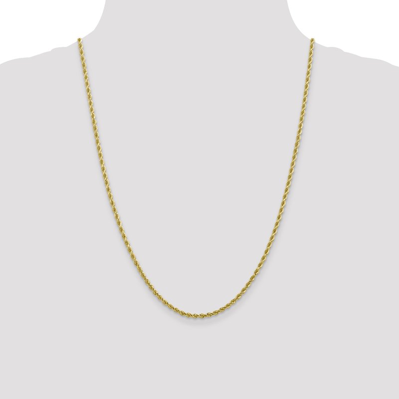 10K 2.75mm Diamond-Cut Rope Chain