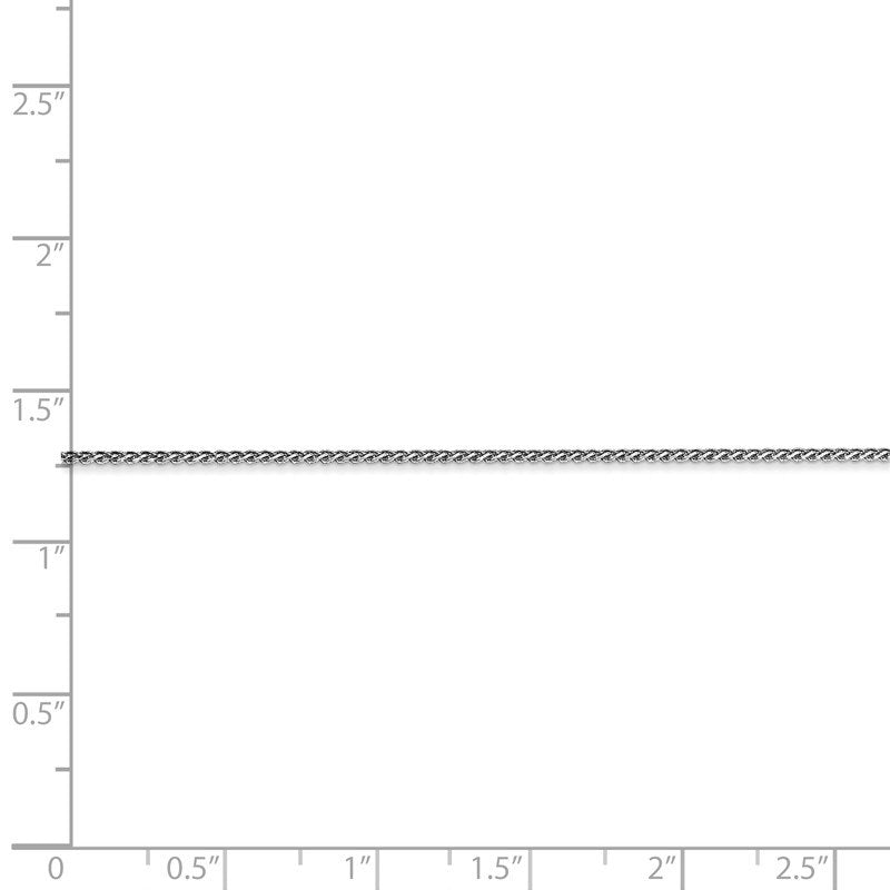 14K White Gold 10 inch 1.05mm Diamond-cut Spiga with Lobster Clasp Anklet