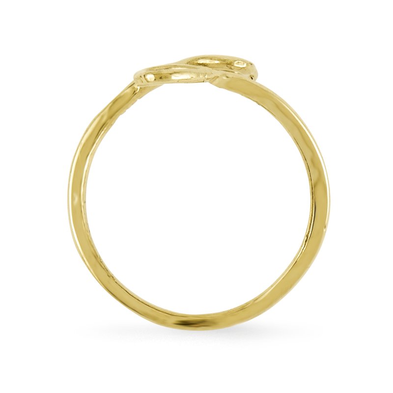 14k Double Heart Toe Ring