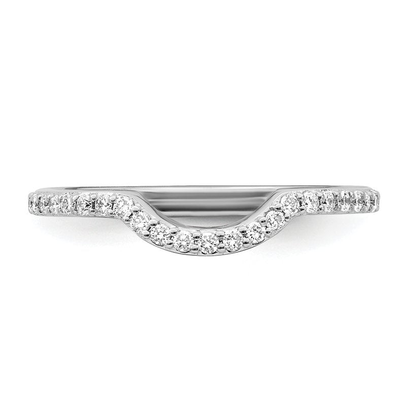 14K White Gold 1/4 carat Lab Grown Diamond VS/SI  D E F  Wedding Band