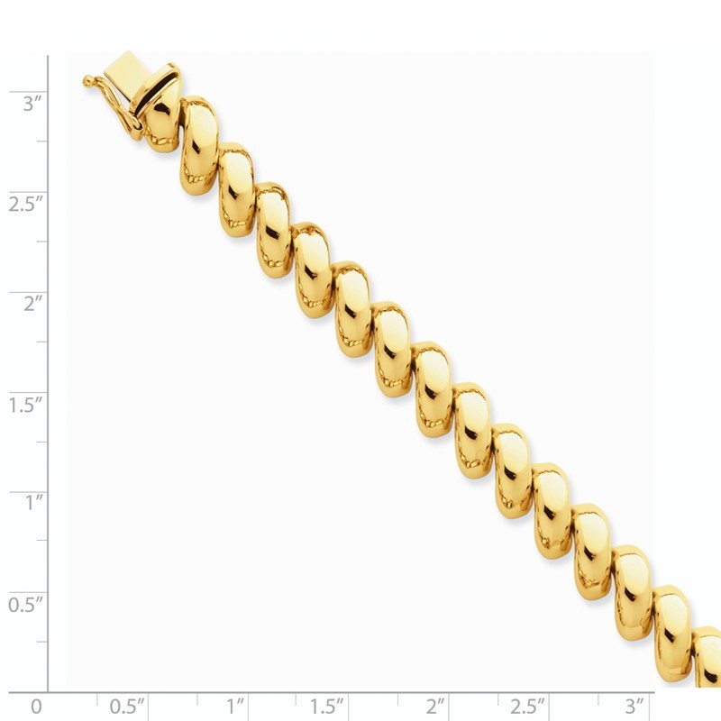 14k Polished 10mm 17 inch San Marco Necklace
