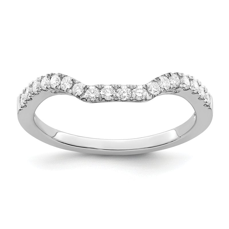 14K White Gold 1/5 carat Lab Grown Diamond VS+ F+ Complete Wedding Band