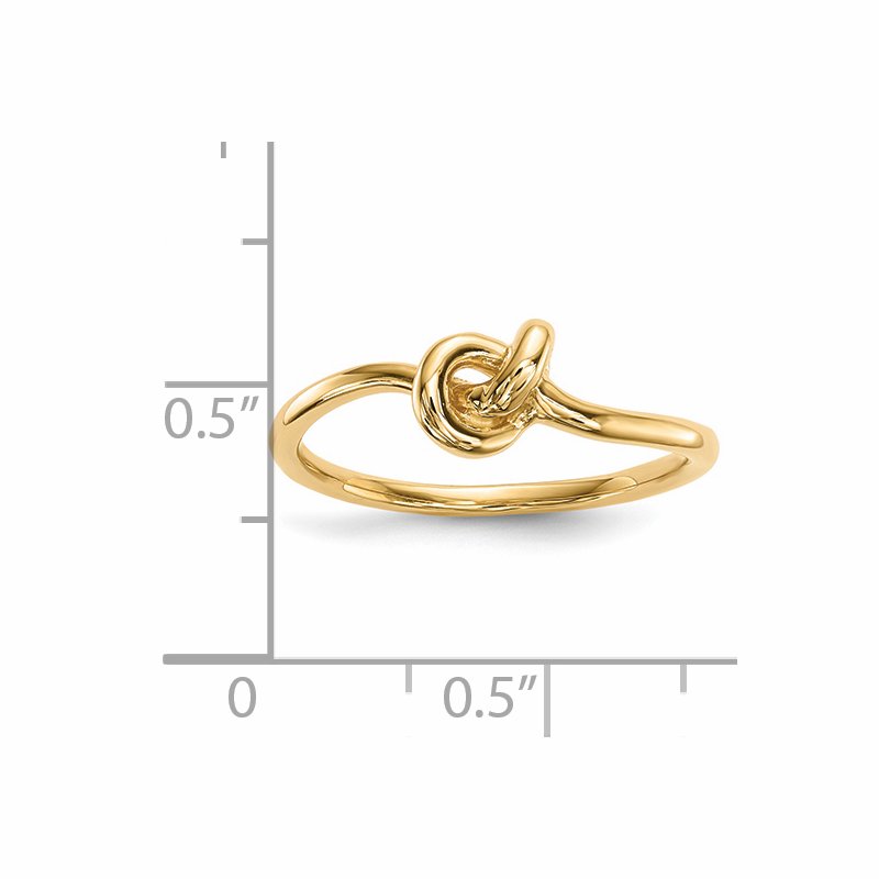 14k Polished Knot Ring