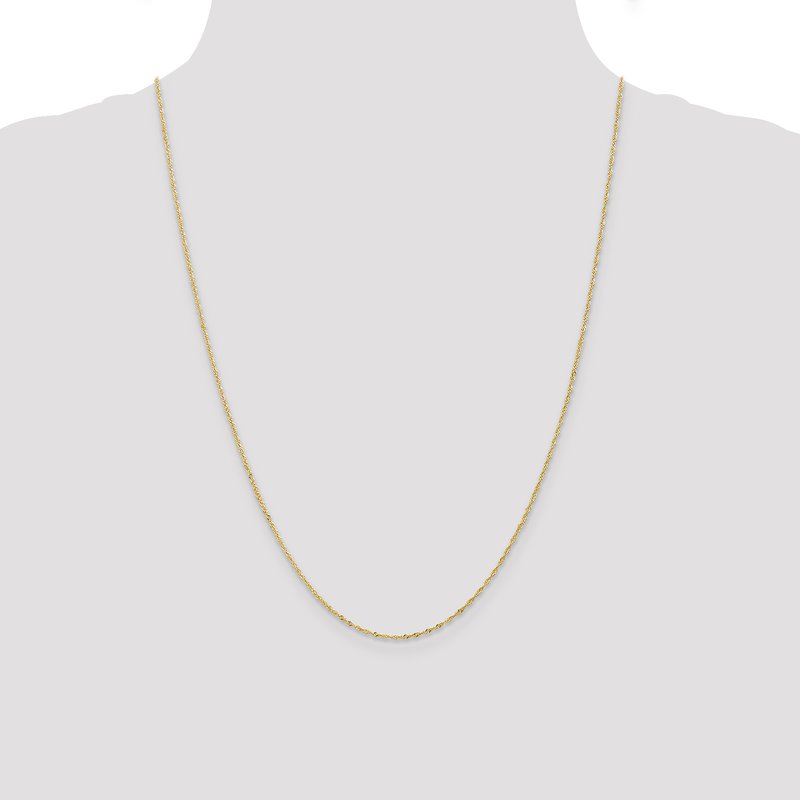 14K 1mm Singapore with Lobster Clasp Chain