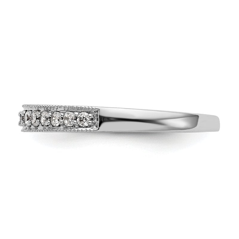 14K White Gold 1/4 carat Lab Grown Diamond VS+ F+ Complete Wedding Band