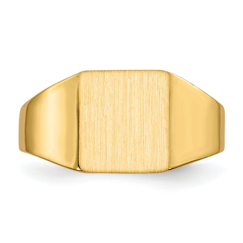 14k 8.5x9.0mm Closed Back Signet Ring