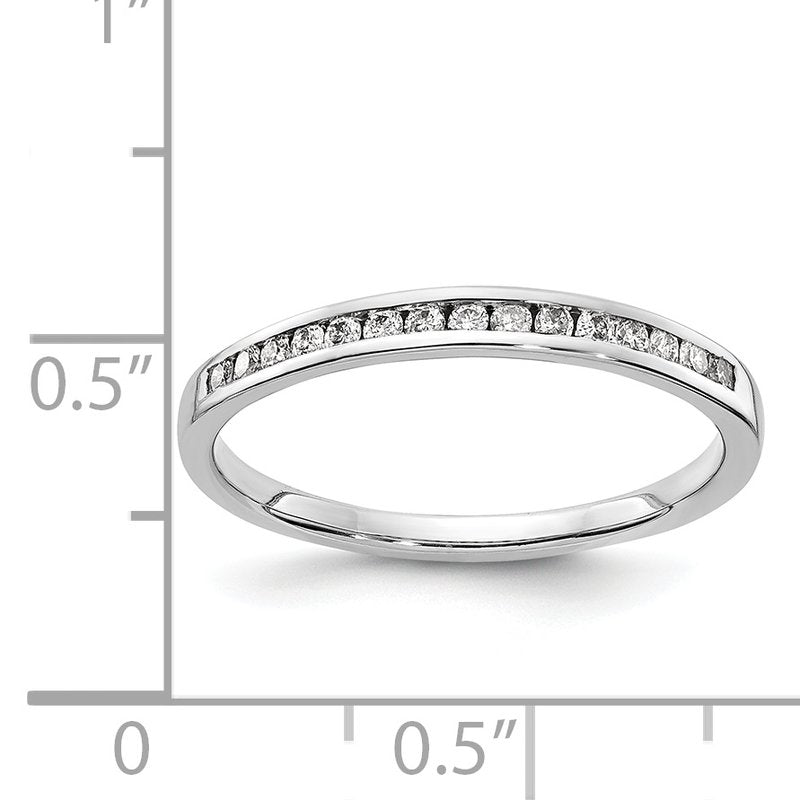 14k White Gold Pink Sapphire Channel Band