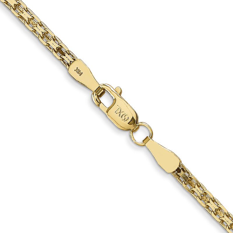 14K 10 inch 1.8mm Lightweight Flat Bismark with Lobster Clasp Anklet