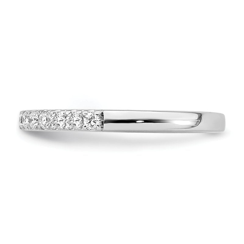 14K White Gold 1/5 carat Lab Grown Diamond VS+ F+ Complete Wedding Band