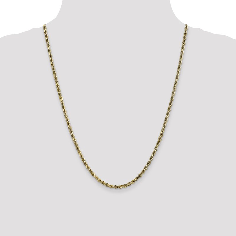 10K 3.5mm Diamond-Cut Rope Chain