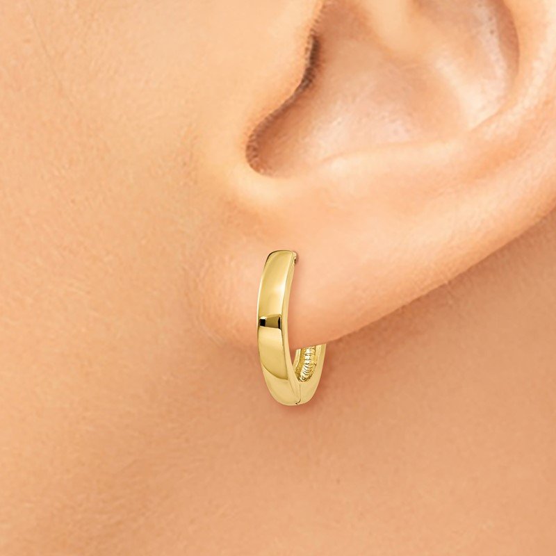 14k Round Hinged Hoop Earrings