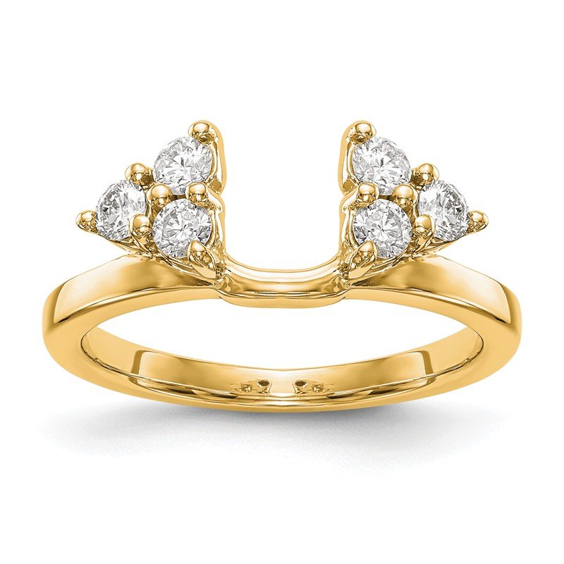 14K White Gold 3/8 carat Lab Grown Diamond VS+ F+ Complete Ring Wrap