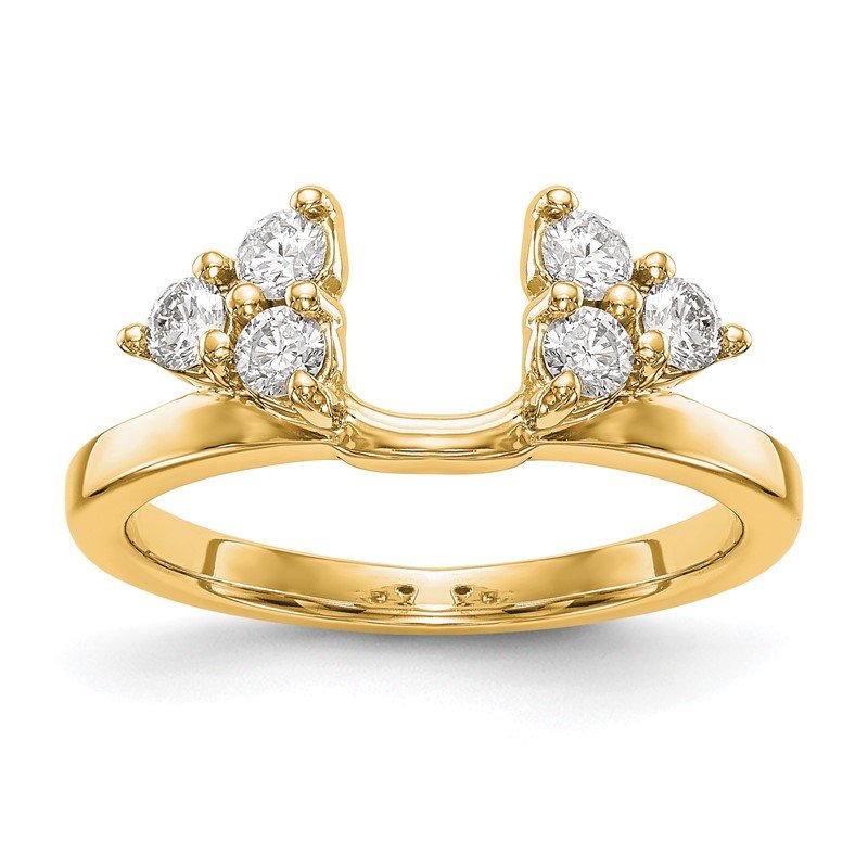 14K White Gold 3/8 carat Lab Grown Diamond VS+ F+ Complete Ring Wrap