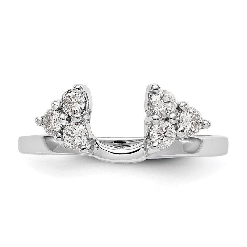 14K White Gold 3/8 carat Lab Grown Diamond VS+ F+ Complete Ring Wrap