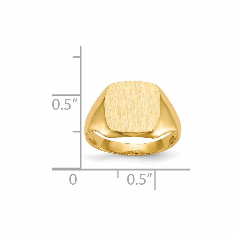 14k 10.0x10.0mm Open Back Signet Ring