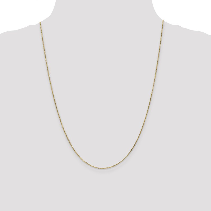 14K 14 inch .95mm Diamond-cut Cable with Lobster Clasp Chain