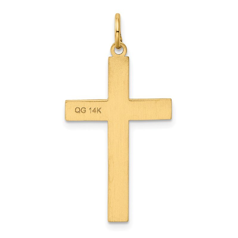 14K Laser Designed Ichthus Cross Charm