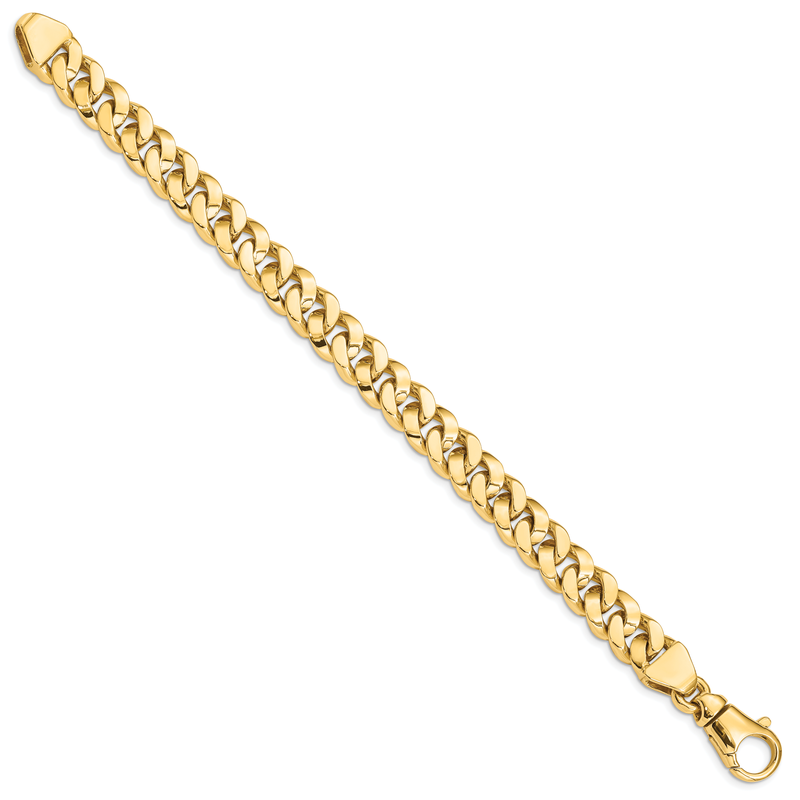 14K 20 inch 10mm Hand Polished Fancy Link with Fancy Lobster Clasp Chain