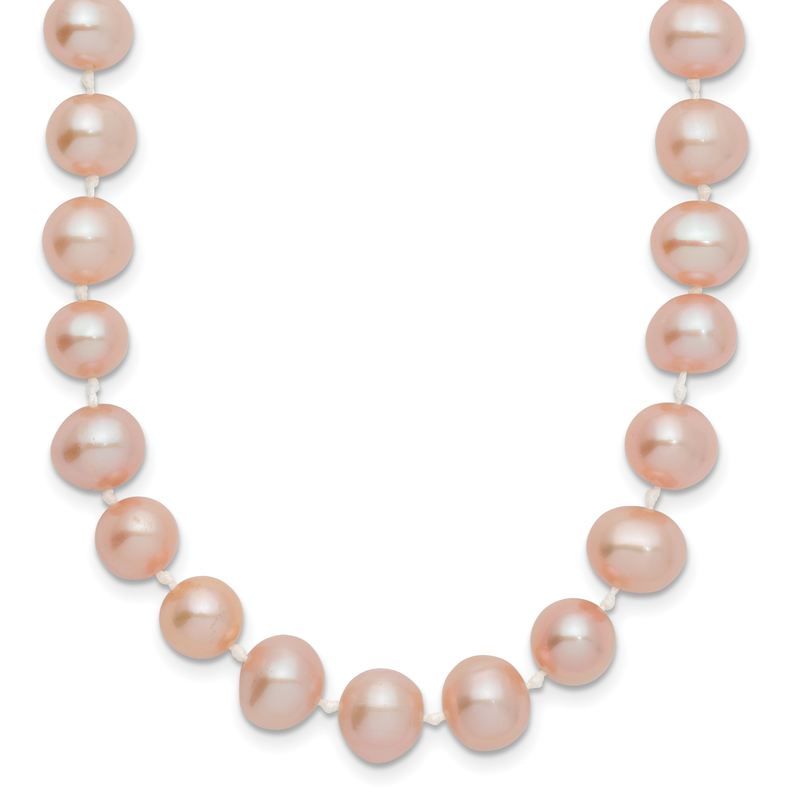 14k 7-8mm Pink Near-Round Freshwater Cultured Pearl 16 inch Necklace