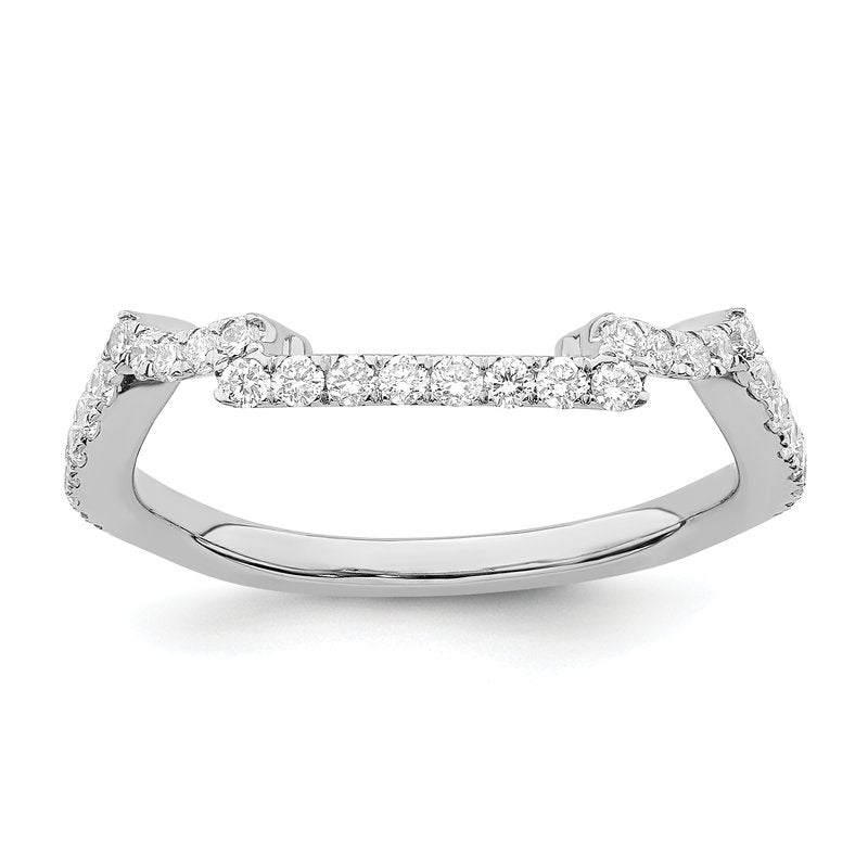 14K White Gold 1/2 carat Lab Grown Diamond VS/SI  D E F  Wedding Band