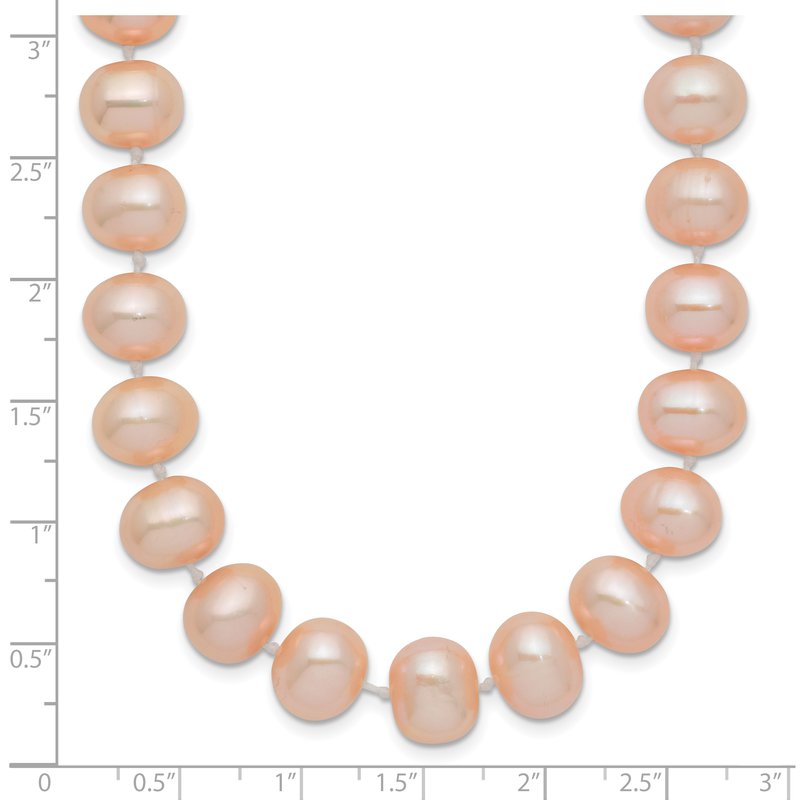 14k 8-9mm Pink Near-Round Freshwater Cultured Pearl 16 inch Necklace