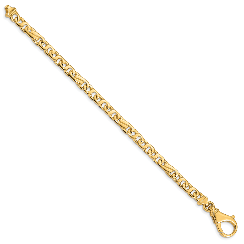 14K 18 inch 5.8mm Hand Polished Fancy Link with Fancy Lobster Clasp Chain