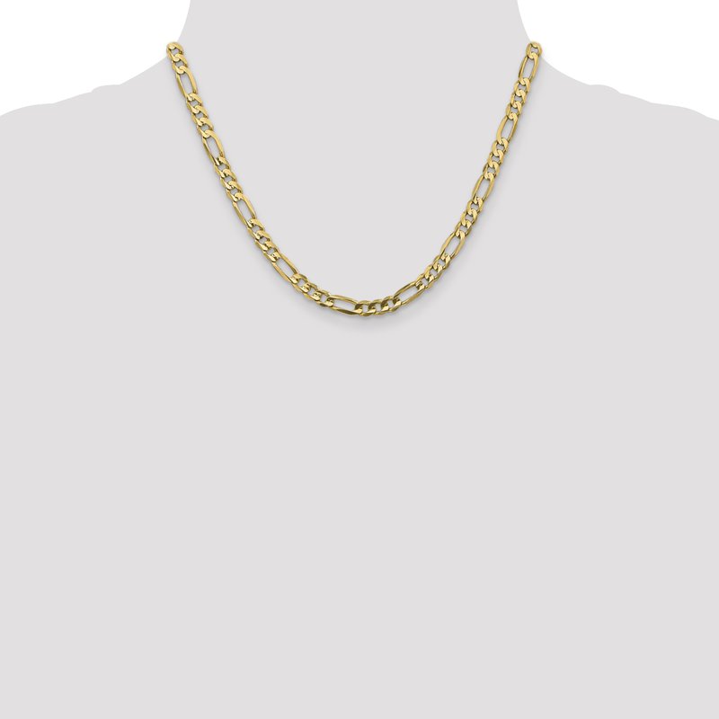 10K 5.25mm Concave Figaro Chain