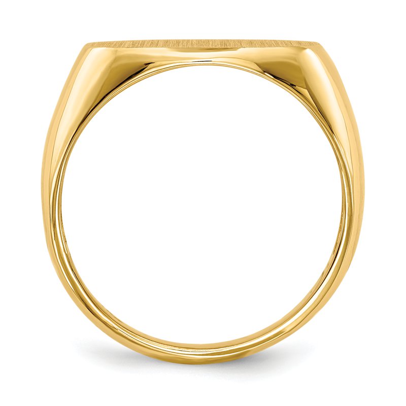 14k 17.0x11.0mm Open Back Mens Signet Ring