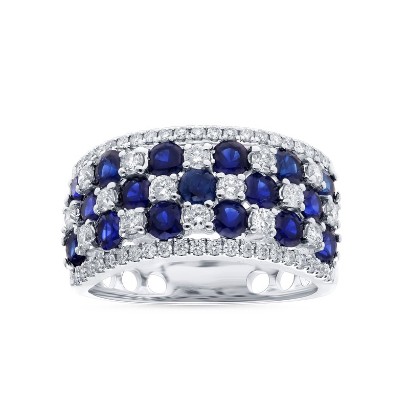 14K 0.73Ct Diamond Sapphire Ring