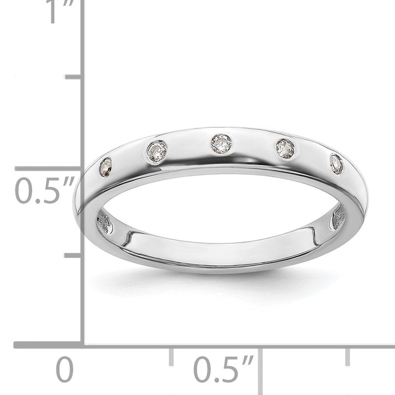14k White Gold 5-stone Diamond Ring
