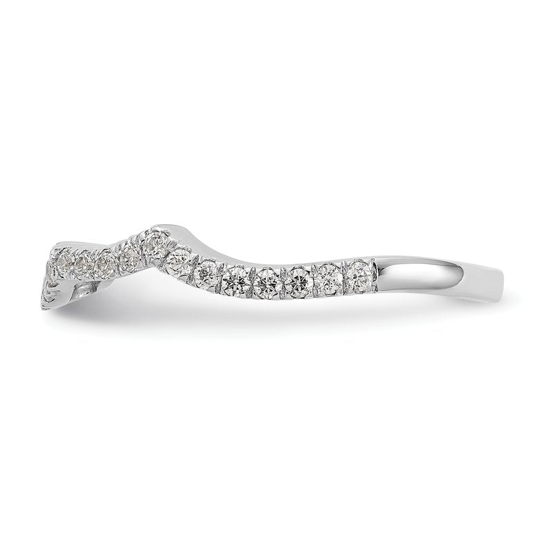 14K White Gold 1/3 carat Lab Grown Diamond VS/SI  D E F  Wedding Band