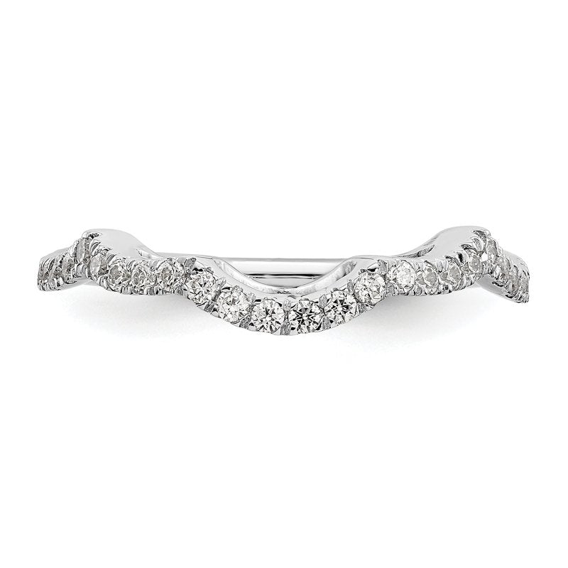 14K White Gold 1/3 carat Lab Grown Diamond VS/SI  D E F  Wedding Band